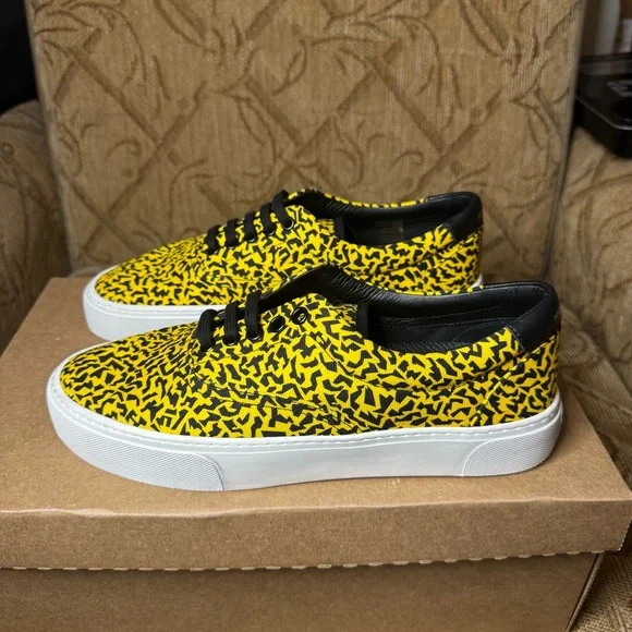 Saint Laurent Yellow Canvas Sneakers Size EU 40 Made in‎ Italy - Picture 2 of 8